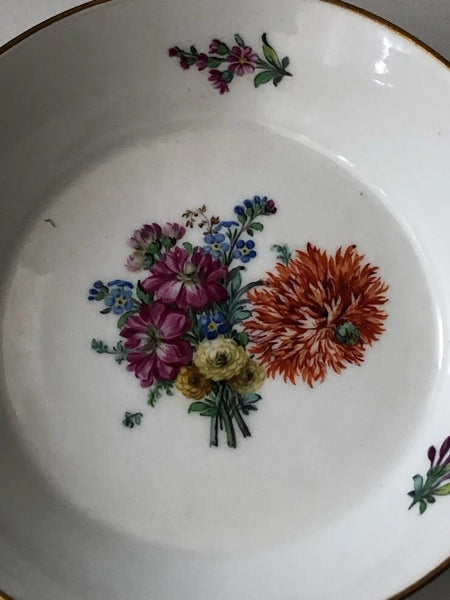 Meissen Porcelain Marcolini Period Floral Coffee Can & Saucer 1774-1814 #2