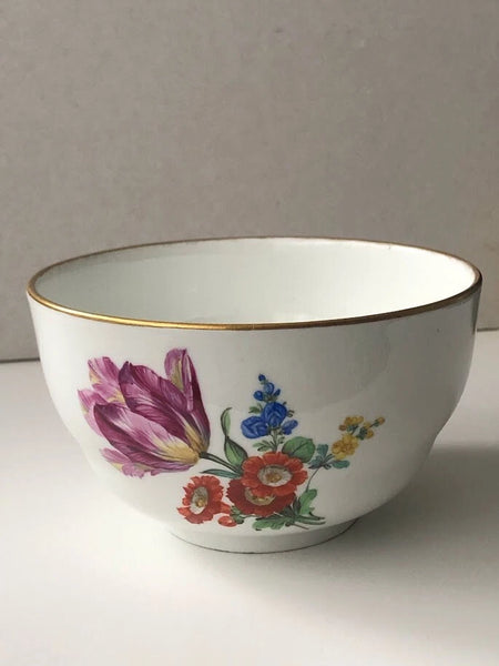 Meissen Porcelain Marcolini Period Floral Slop Bowl 1774-1814