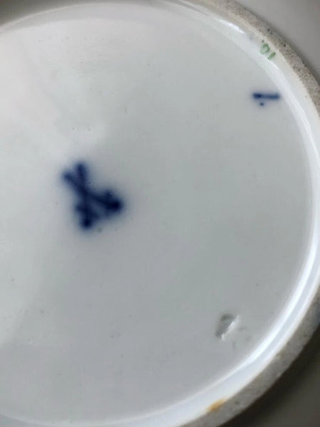 Meissen Porcelain Cobalt Blue Floral Saucer, 18th C