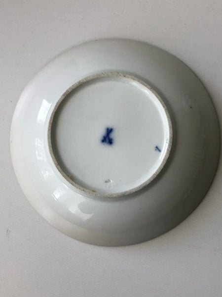 Meissen Porcelain Cobalt Blue Floral Saucer, 18th C