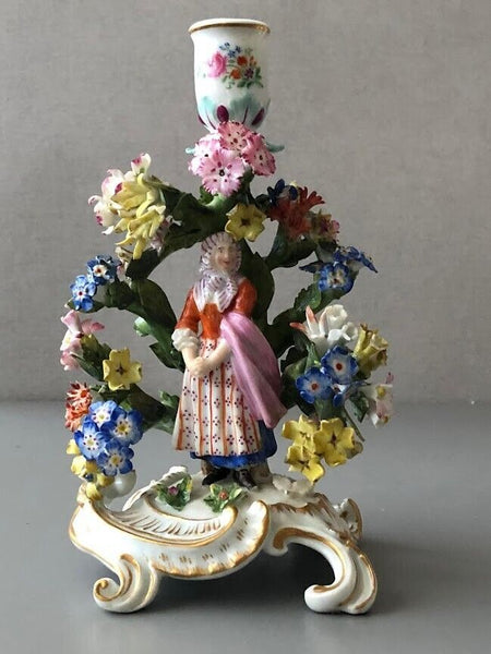 Meissen Porcelain Figural Chambersticks19th C