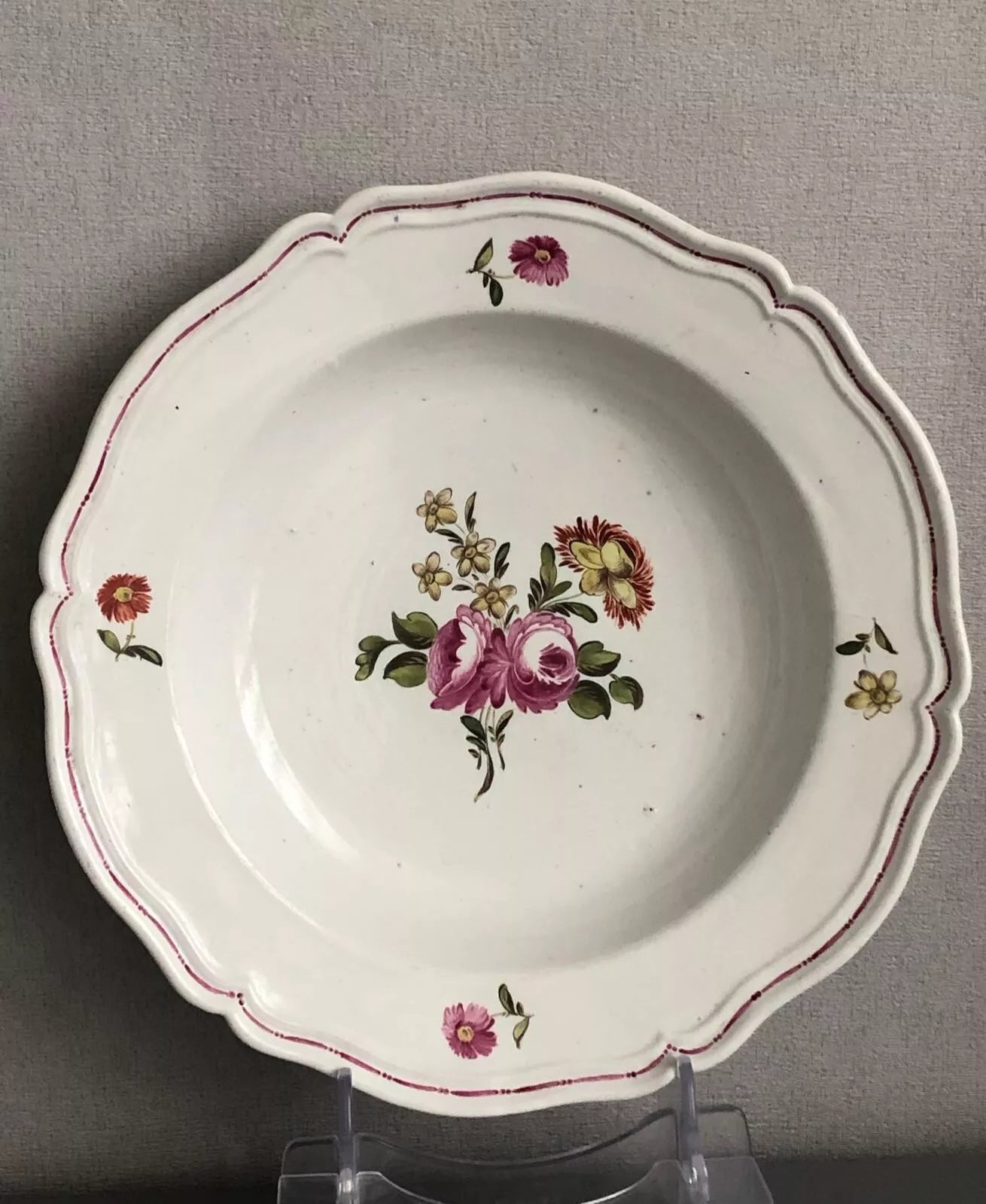 Doccia Porcelain Tin Glaze Porcelain Soup Plate circa 1770 (2)