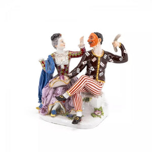 Meissen Harlequin & Columbine 19th C