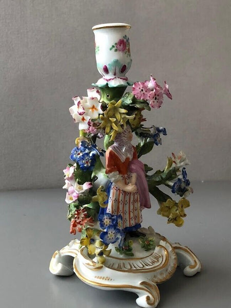 Meissen Porcelain Figural Chambersticks19th C