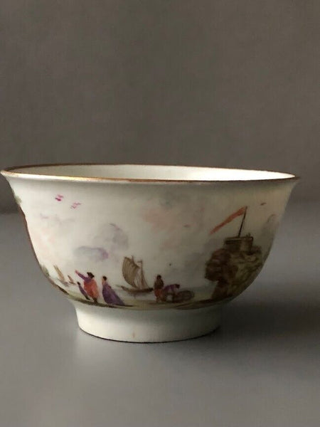 Cozzi Porcelain Harbour Scene Tea Bowl 1770