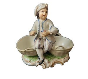 Frankenthal Porcelain Spice Dish Figurine, Circa 1770