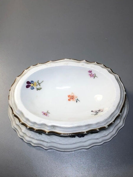 PAAR MEISSEN KORBGEWEBE TRENCHER-SALZE 1740-1750 