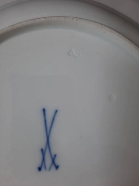 Meissen Porcelain Ornithological Plate with Bugs, 19th C # 2