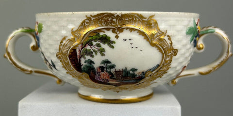 Meissen Porcelain Early 18th C Scenic Ecuelle.