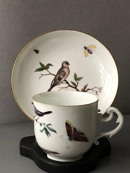 Meissen Porcelain Ornithological Coffee Cup & Saucer 1740-45 #2