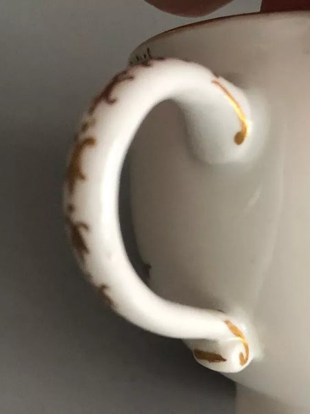 Meissen Porcelain Tea Cup & Saucer with Klinger Bugs #1 1740