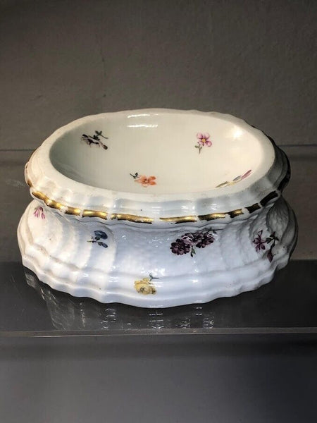 PAAR MEISSEN KORBGEWEBE TRENCHER-SALZE 1740-1750 