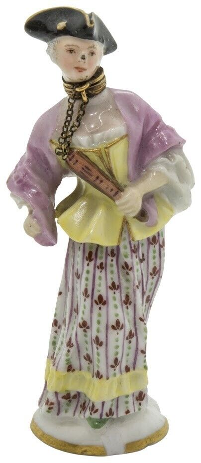 MEISSEN PORCELAIN SCENT BOTTLE OF A WOMAN 19th C