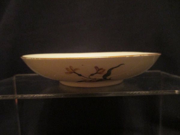 Meissen Porcelain Scenic Saucer of Dames (underside with Painted Flowers) 1740