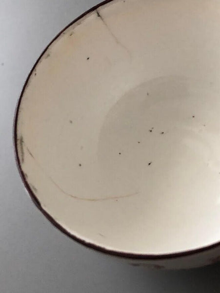 Weesp Porzellan Teeschale mit Kellner 1765-1770 Sehr selten 