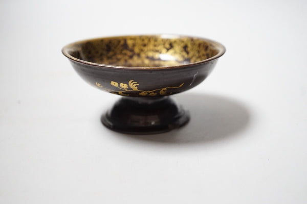 Bayreuth Glazed Chinoiserie Gilded Footed Bowl, 1716-20