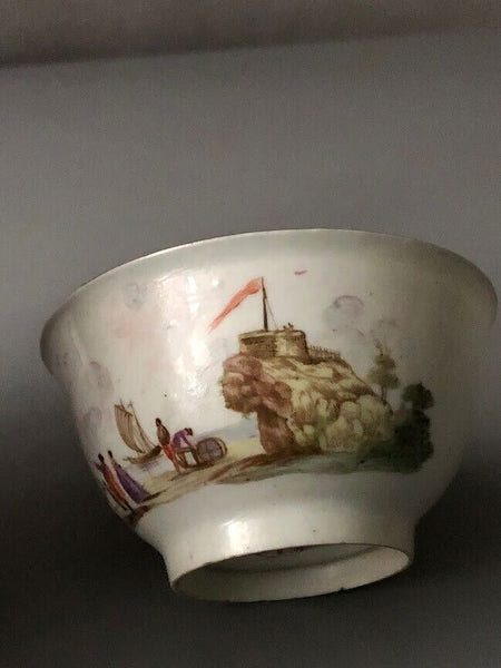 Cozzi Porcelain Harbour Scene Tea Bowl 1770