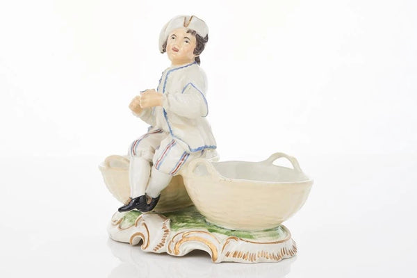 Frankenthal Porcelain Spice Dish Figurine, Circa 1770