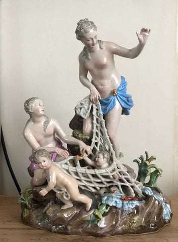 Meissen Porcelain Group of the Capture of the Tritons, 19th C