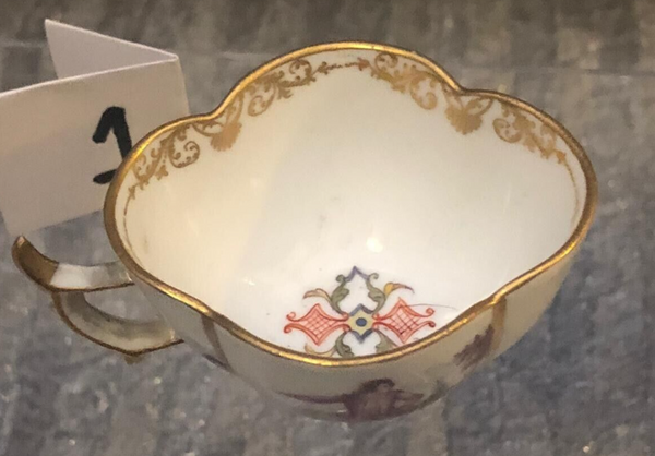 Meissen Porcelain Quatrefoil Cup with Courting Couples 1745 (no1)