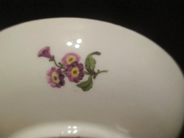 Meissen Porcelain Scenic Saucer of Dames (underside with Painted Flowers) 1740