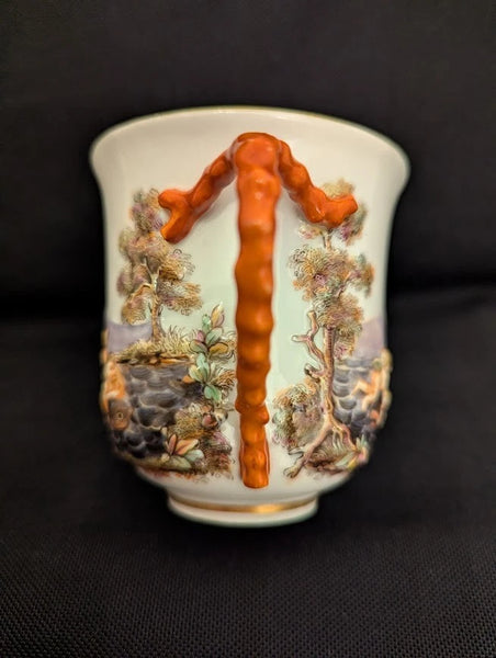 Meissen Porcelain Capodimonte Style Beaker, 19th C Rare