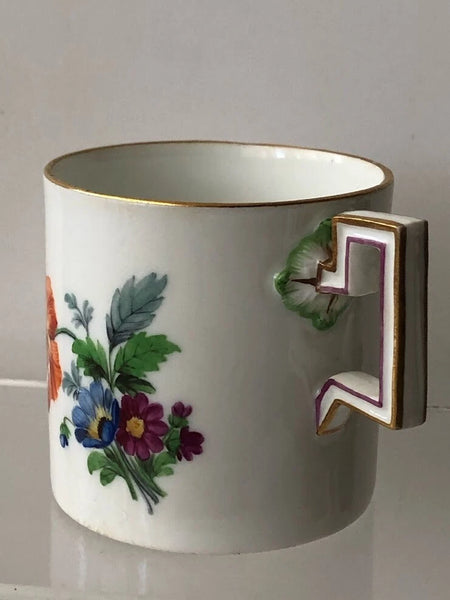 Meissen Porcelain Marcolini Period Floral Coffee Can & Saucer 1774-1814 #5