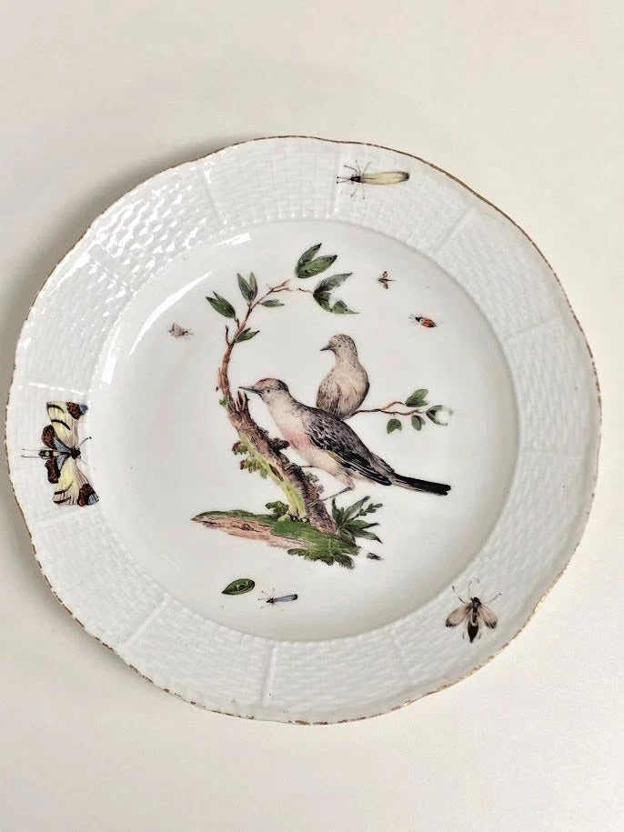 Meissen Porcelain Ornithological Plate, 1750
