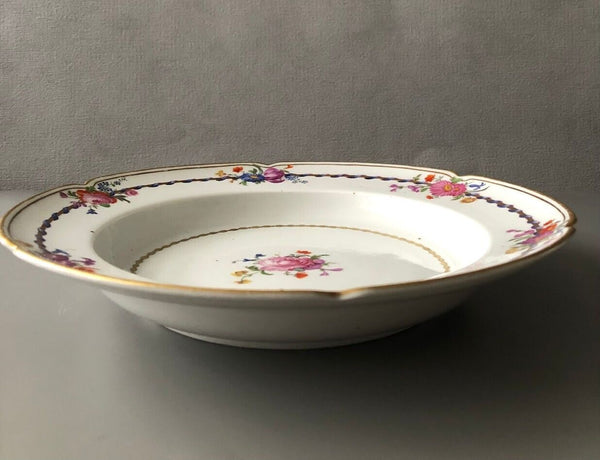 Niderviller Porcelain Floral Soup Plate (2) 18th Century