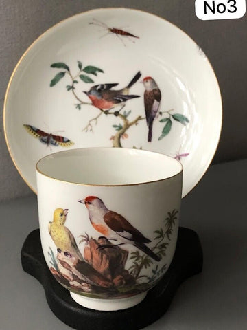 Meissen Ornithological Coffee Cup & Saucer 1740-1745 #3