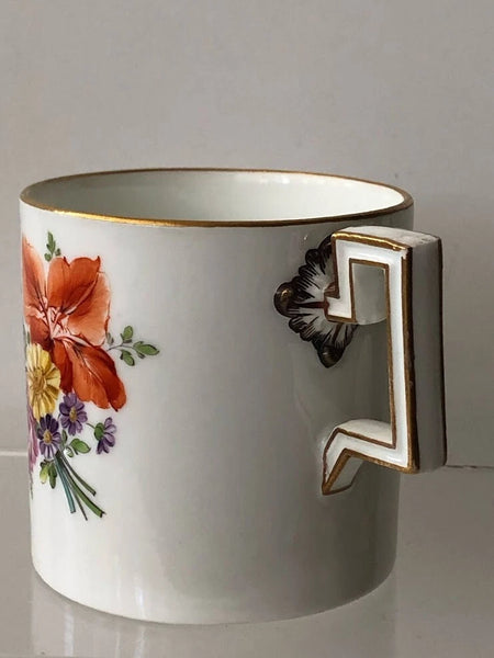Meissen Porcelain Marcolini Period Floral Coffee Can & Saucer 1774-1814 #2