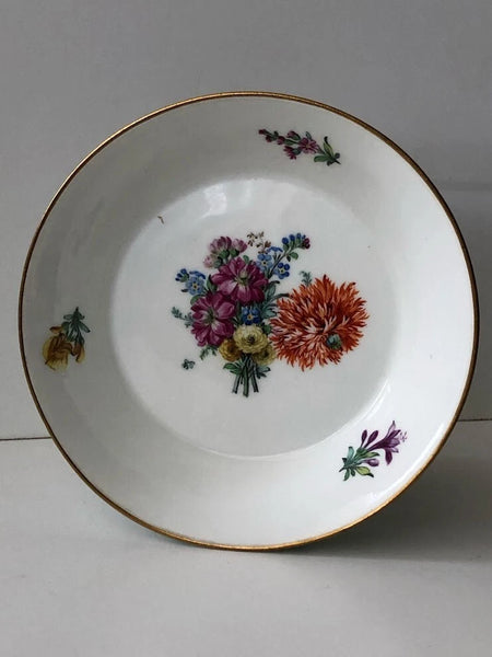 Meissen Porcelain Marcolini Period Floral Coffee Can & Saucer 1774-1814 #2
