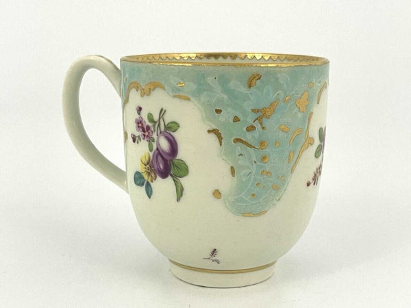 Tasse à café décorée James Giles en porcelaine de Worcester, vers 1760