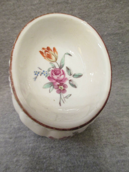 Frankenthal Porcelain Floral Open Salt Carl Theodor, 1775