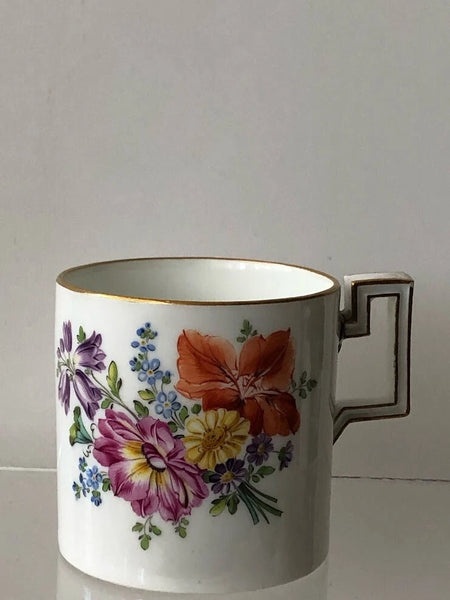 Meissen Porcelain Marcolini Period Floral Coffee Can & Saucer 1774-1814 #2
