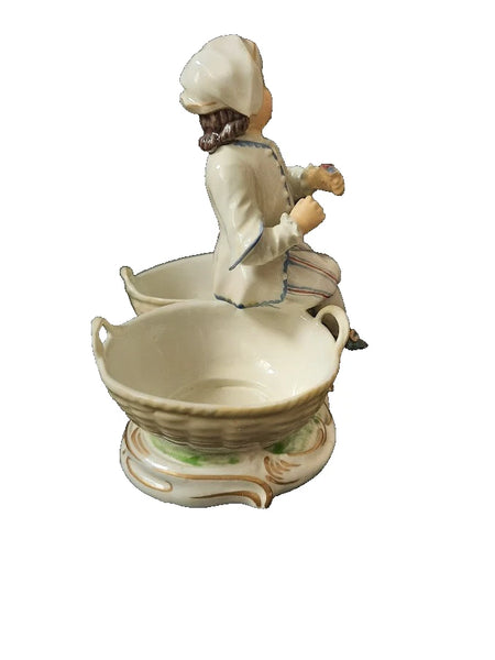 Frankenthal Porcelain Spice Dish Figurine, Circa 1770