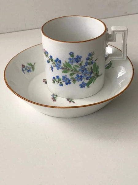 Meissen Porcelain Marcolini Period Floral Coffee Can & Saucer 1774-1814 #1