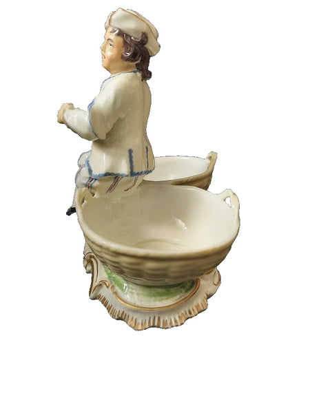 Frankenthal Porcelain Spice Dish Figurine, Circa 1770