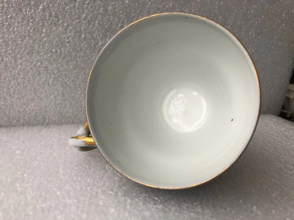 Meissen Porcelain Cobalt Blue Cup with Scene of a Boy by Riverside, 1774
