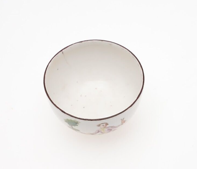 Weesp Porzellan Teeschale mit Kellner 1765-1770 Sehr selten 