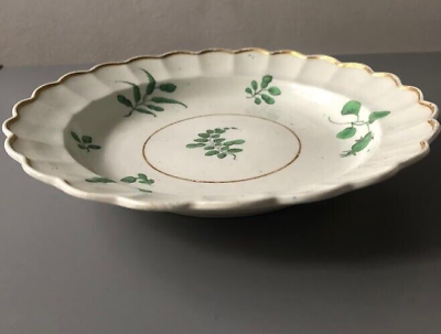 Worcester Porcelain Floral Dinner Plate 1780, Very Rare