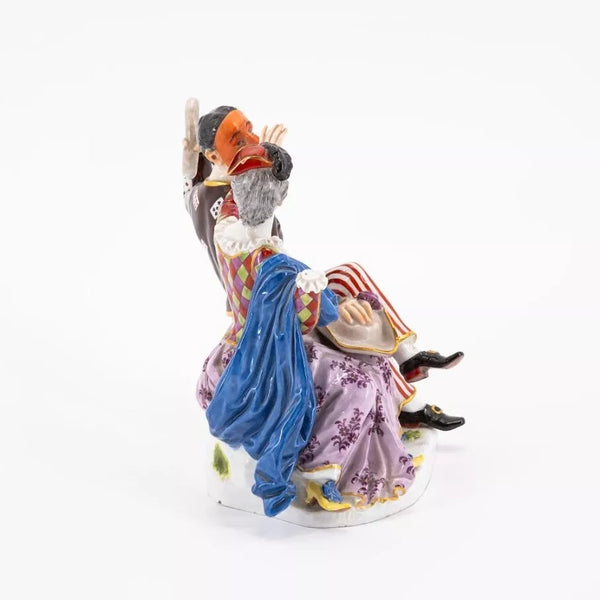 Meissen Harlequin & Columbine 19th C