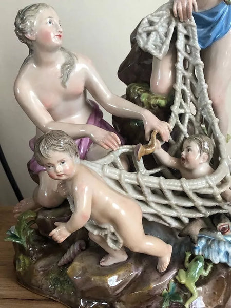 Meissen Porcelain Group of the Capture of the Tritons, 19th C