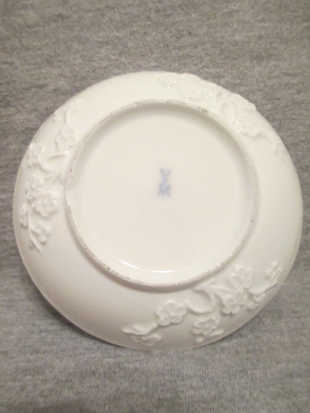 Meissen Porcelain (childs) Blanc de Chine, Prunus Blossom Cup & Saucer 1740's