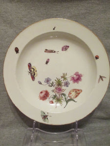 Meissen Porcelain  Soup Plate Bugs and Flowers 1740 (1)