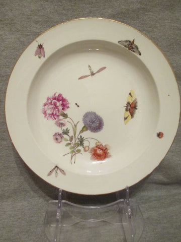 Assiette creuse en porcelaine de Meissen Insectes et fleurs 1740 (3) 