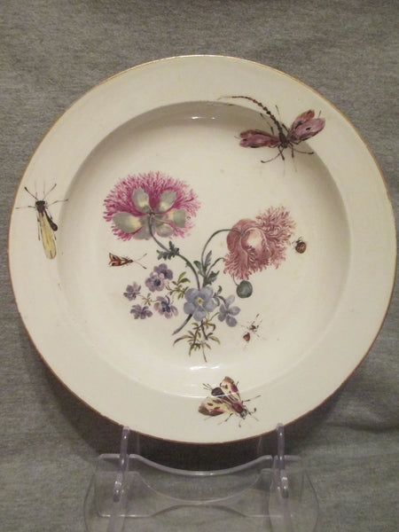 Meissen Porcelain  Soup Plate Bugs and Flowers 1740 (2)