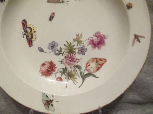 Meissen Porcelain  Soup Plate Bugs and Flowers 1740 (1)