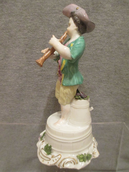 Musicien En Porcelaine De Meissen Debout Sur Un Tonneau 1740-50