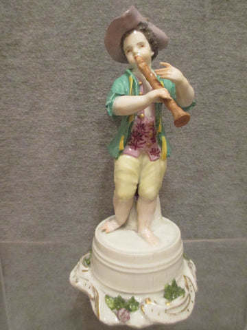 Musicien En Porcelaine De Meissen Debout Sur Un Tonneau 1740-50